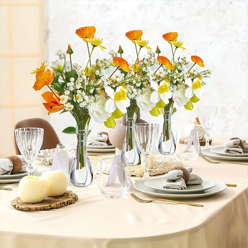 1шт пластиковая ваза для цветов имитация хрустальной вазы акриловая маленькая ваза для домашнего рабочего стола украшение ваза