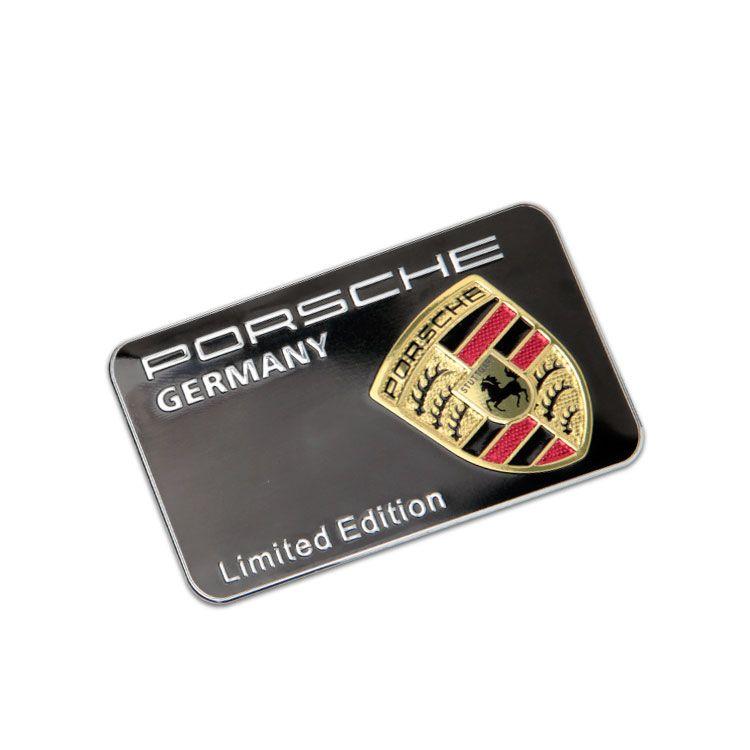 For Porsche NO10Car Styling 3D Sticker Aluminum Badge Car Body Stickers Decals For Porsche 911 Cayenne Carrera 928 Panamera Boxster Macan 918