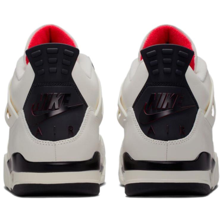 Jordan Air Jordan 4 Поддержка Средний верх Винтажные Баскетбольные Кроссовки Мужские Белый Черный Красный IM4002-100