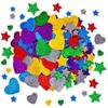 50pcs/pack Multicolor Self-Adhesive EVA Stickers Heart Glitter FoamHandmade ScrapbookCraft Supplies