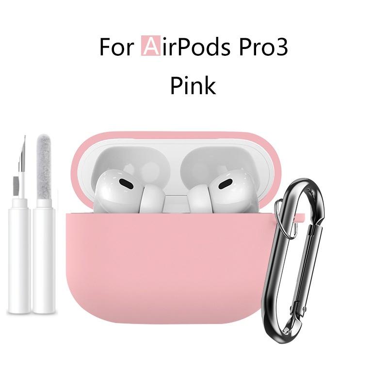 Новый 2025 Чехол для Apple Airpods Pro 3 Мягкий силиконовый Полная защитная крышка с чистящим набором и брелком для чехла Airpods Pro 3