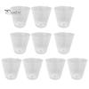 Пластиковый 10 шт./компл., прочный прозрачный стакан для выращивания растений, практичное дренажное отверстие, горшок для выращивания растений