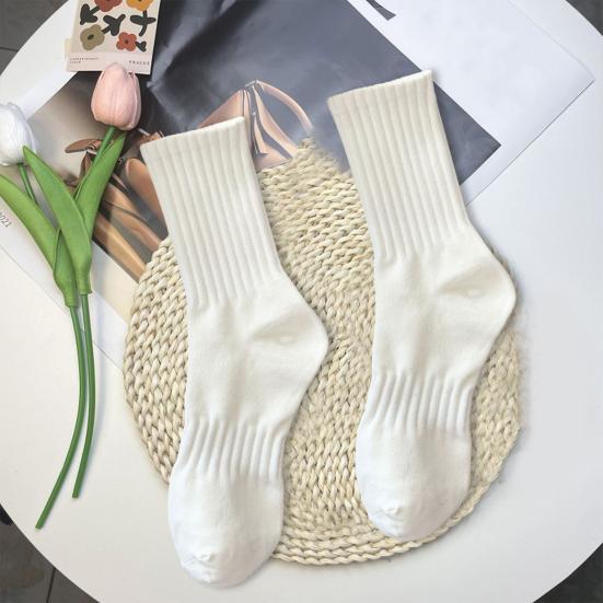 1 пара носков унисекс, однотонные трикотажные носки средней длины с защитой лодыжки, мягкие, высокоэластичные, нескользящие, теплые, без запаха, впитывающие пот, спортивные носки для взрослых