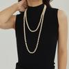 Luxury French Imitation Pearl Sweater Chain Clavicle Chain Korean Style Long Necklace Women Choker