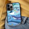 Мягкий чехол для телефона с акулой и морской рыбой для iPhone 17 Air 16e Pro max 15 Pro 13 14 Plus 11 12 Магнитный чехол MagSafe