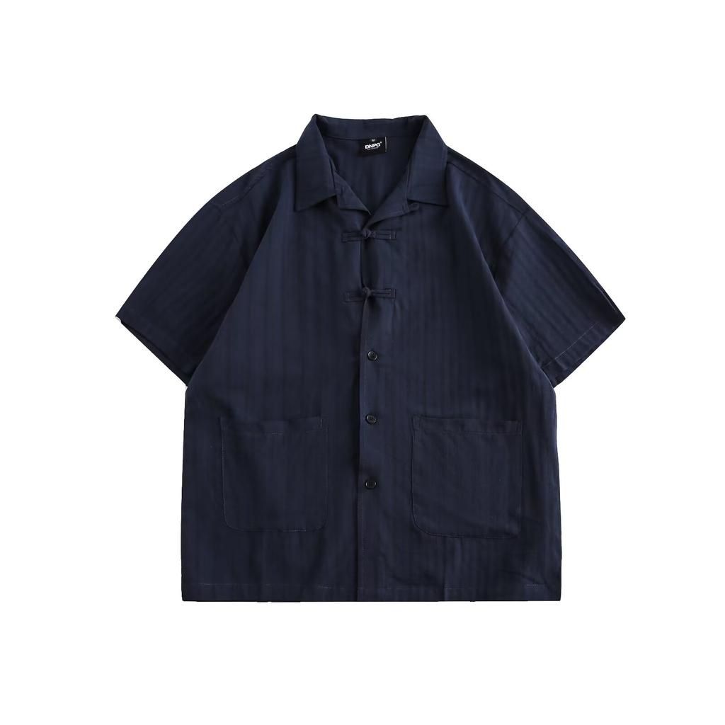 Летняя одежда мужская ретро повседневная рубашка студенческая свободная нишевая дизайнерская забавная новая мужская верхняя часть для ношения на открытом воздухе