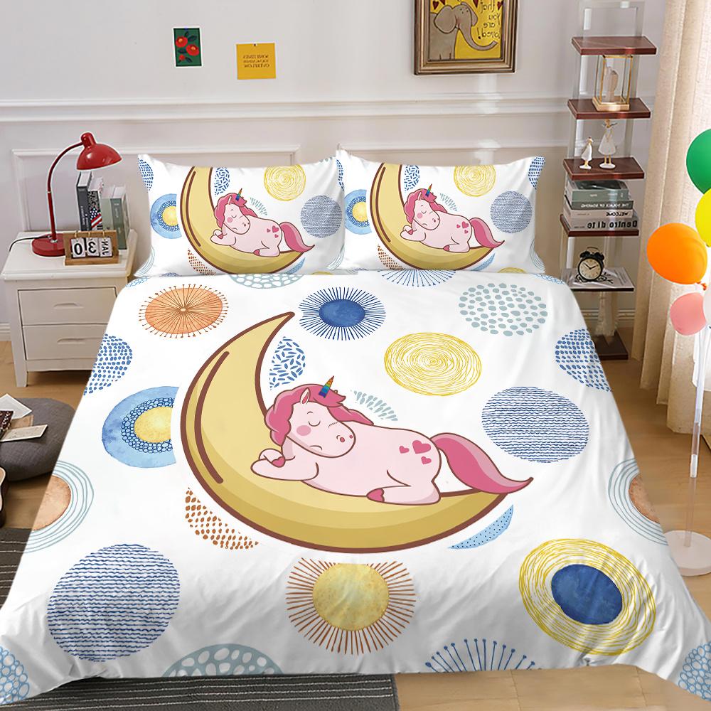 2023 Новый стильный комплект одеяла с подушкой для постельного белья, уникальный дизайн, домашний текстиль, пододеяльник с принтом единорога, комплект для девочек, один пододеяльник