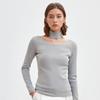 Fashion Style Sexy Halter off-Shoulder Half Turtleneck Knitwear Women's Fall/Winter Slim Bottoming Shirt Long-Sleeved Versatile Top
