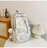 Schoolbag Printed Bear School Bag Girls High Value Simple Wind Light College Student Class Bag Travel Commuter Backpack