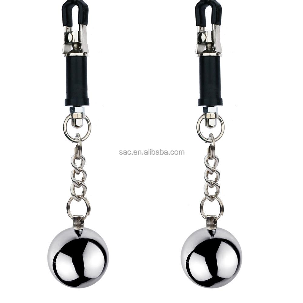 SacKnove Heart Stars Shape Pendant Decorative Nipple Clamps Naughty Thingy Vaginal Clips Jewelry Sex Toys Breast Clip for Women