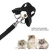 4pcs Soft Hamster Leash Vest Faux-Leather Guinea Pig Harness Set Rat Walking Harness  Small Pet