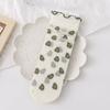 Cherry Transparent Flower Ruffle Socks Avocado Fruit Mesh Tulle Mid Tube Socks  Streetwear