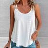Женский жилет с круглым вырезом без рукавов, с двойными бретельками, свободный повседневный