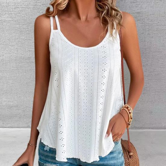 Женский жилет с круглым вырезом без рукавов, с двойными бретельками, свободный повседневный