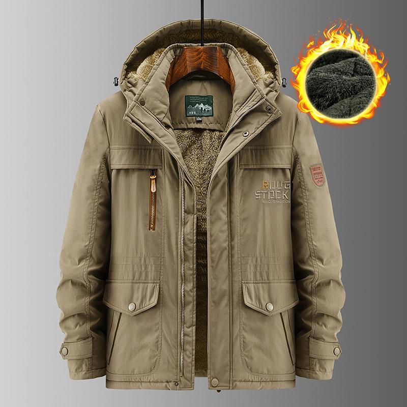 Зимняя флисовая утолщенная хлопковая мужская куртка для активного отдыха, ветрозащитная куртка для альпинизма, куртка для инструментов