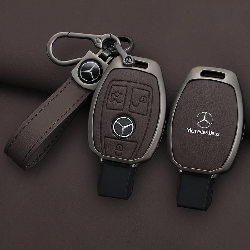 PNR1 Lezther Car Smart Key Case Cover Shell for Mercedes Benz A B C E GL S GLA GLK CLS Class AMG W204 W205 W212 W463 W176 Accessories