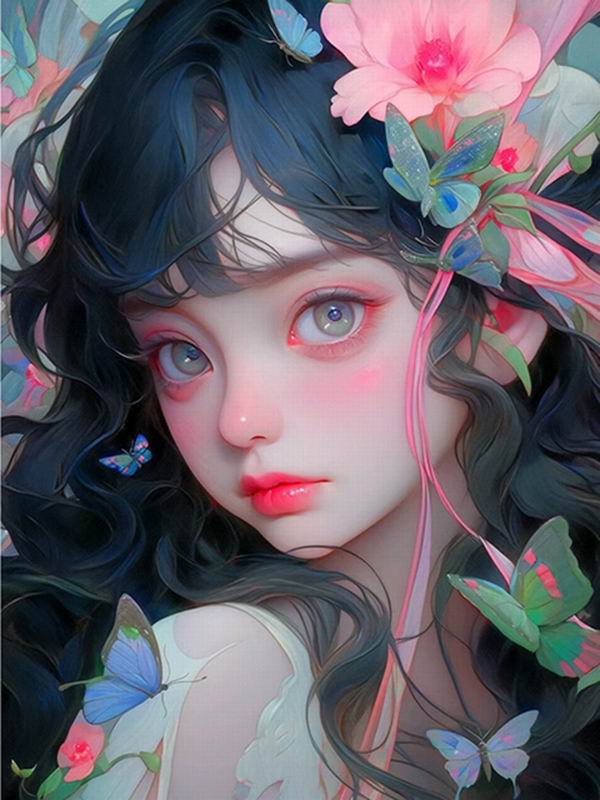 Алмазная картина с изображением девушки из мультфильма, новые поступления, Diy, полная квадратная круглая дрель, стразы, вышивка, цветы и птицы, мозаика, наборы для вышивки крестом, декор стен