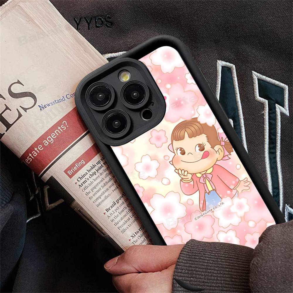 Бренд P-peko Chan Милая Девочка Чехол для Телефона Для IPhone 17 16 15 14 13 12 11 Air Plus Pro Max Мягкая Задняя Крышка