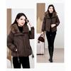 Winter new lapel large fur collar cotton clothes short loose fashion warm jacket women's clothing