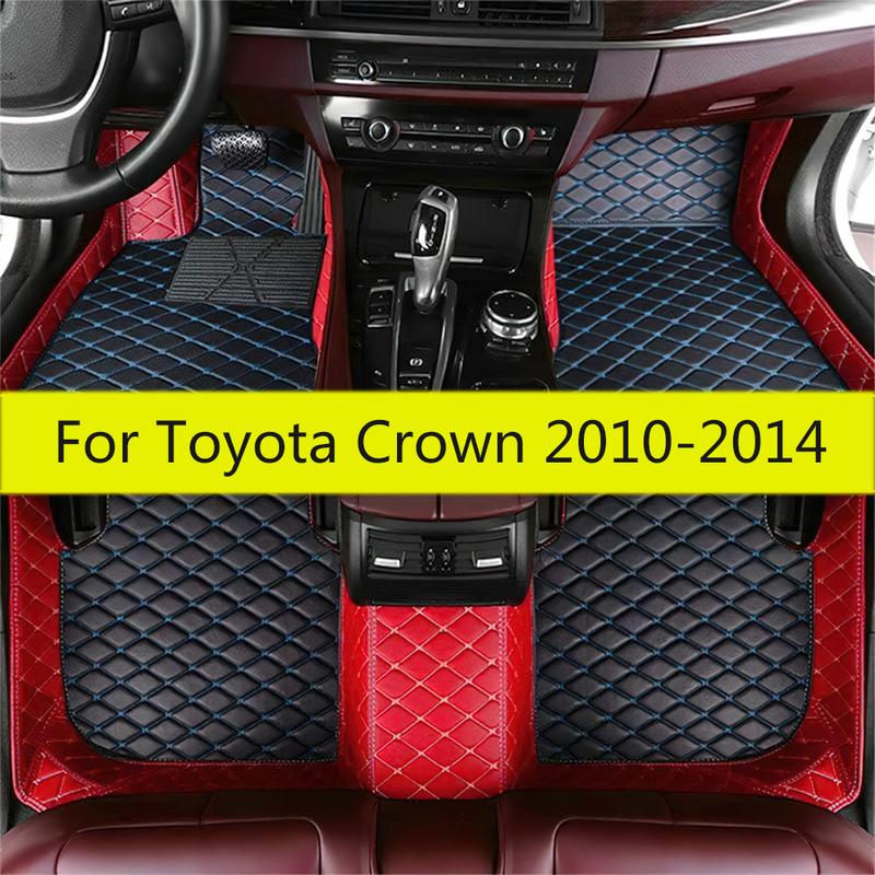 Car Floor Mats For Toyota Crown 2014 2013 2012 2011 2010 Leather Styling Car Accessories Interior Decoration Carpets