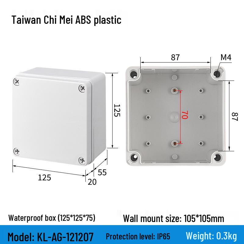 Уличный водонепроницаемый ABS корпус блока питания и розетки для мониторинга с клеммной колодкой и кнопкой