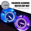 Car Styling LED Luminous Water Cup Pads Auto Coaster Mats Interior Accessories For Hyundai N Line Tiburon Coupe Tuscani I30 I20 CC1