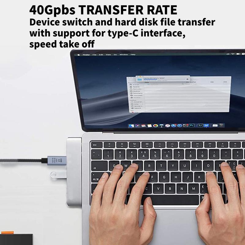 USB4 USB Type C кабель 240 Вт мобильный телефон провод для быстрой зарядки для Samsung Iphone 40 Гбит / с Thunderbolt 4 3 передача данных USB C для портативного мобильного диска