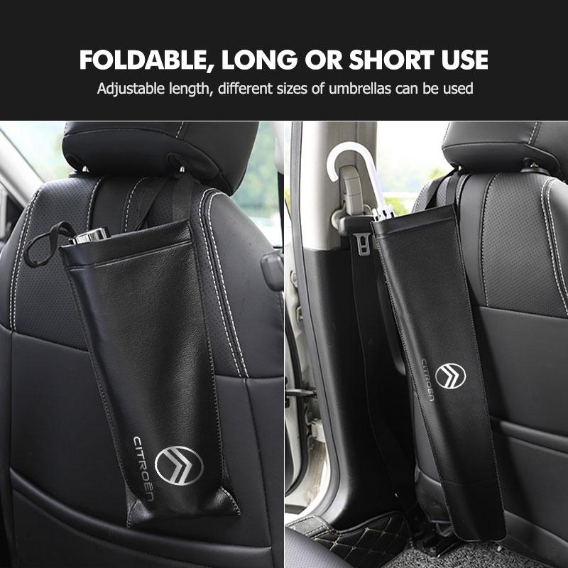 POOR1 Waterproof Car Umbrella Bag Back Seat Hanging Organizer Holder For Citroen Grand Berlingo Jumper Celysee Xsara Picasso Aircross