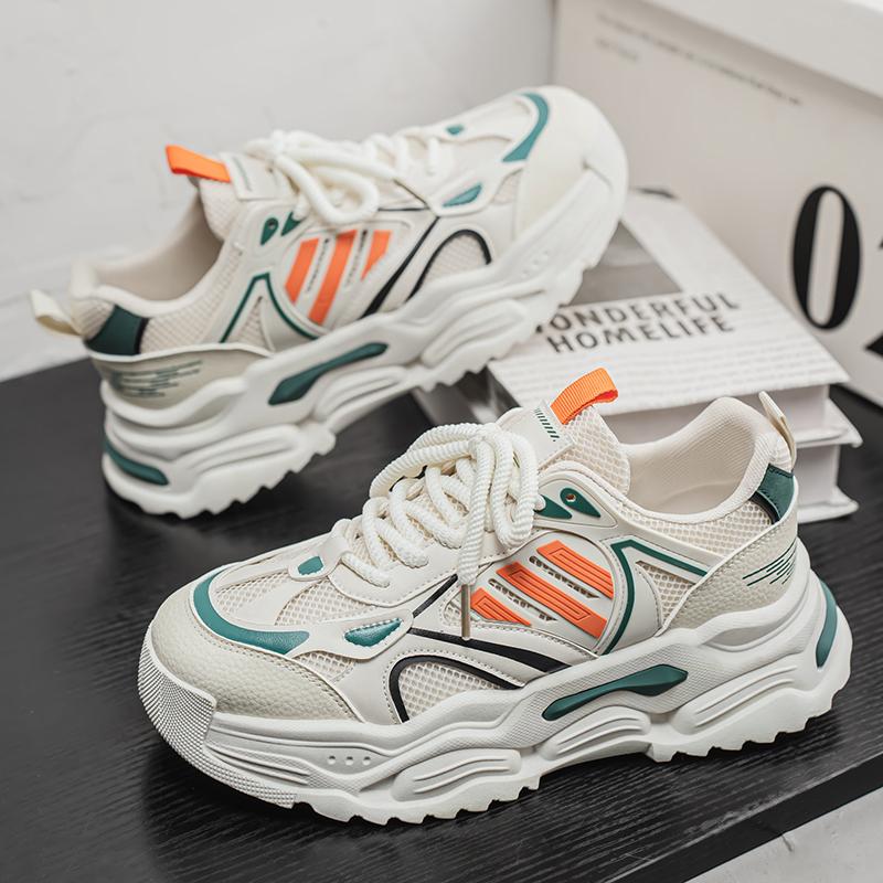 Новая Мода Мужские Четыре Сезона Удобные Ботинки на Толстой Подошве Студенческие Мальчики Девочки Трендовые Дышащие Повседневные Кроссовки для Бега на Мягкой Подошве