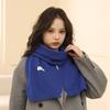 Classic Solid Color Long Label Knitted Yarn Scarf For Women'S Autumn And Winter Korean Style Versatile Warm And Thick Student Scarf For Couples