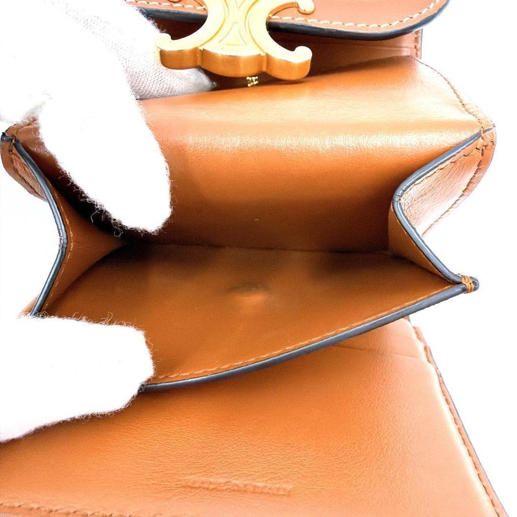 Used Beautiful condition Celine Triomphe Small Flap Folding Wallet for Women