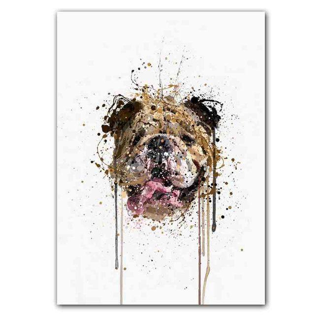 Новый скандинавский абстрактный постер с изображением животных, настенная живопись, абстрактные всплески чернил, художественная картина на холсте, гостиная, коридор, украшение для дома, фреска без рамки