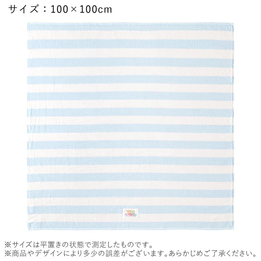 Банное полотенце 100 x 100 Пастельный медведь Саксофон Сделано в Японии