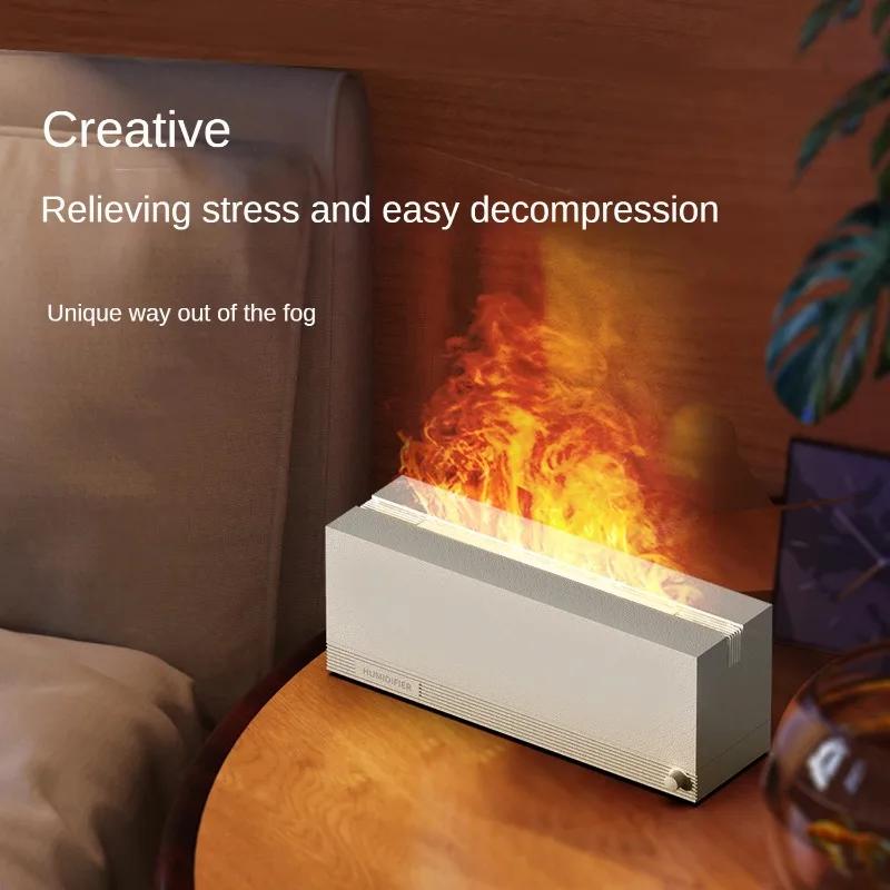 Аппарат для ароматерапии с цветным пламенем, креативный домашний настольный ультразвуковой увлажнитель большой емкости, диффузор ароматов