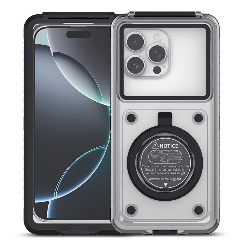 Universal Waterproof Phone Case 5.9-6.9 Inch Smartphones TPU Dive Cover With Airbag Stand Underwater Photography Protection