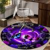Butterfly Dreams In Flowers round carpet Chair cushion Round Entryway Rug, Soft Round Rugs for Living Room, Bedroom, Circle Carpet decor gifts
