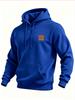 This men's retro-style pullover hooded sweatshirt is perfect for autumn and winter, and is a trendy casual streetwear top.