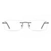 Rimless Rectangle Black Smartbuy Collection Linda Blue Light Block Asian Fit 986 Fashion Unisex Eyeglasses