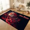 Mushroom Forest Theme Crystal Velvet Floor Rug Personalized Custom Name Text Warm Carpet Home Decoration