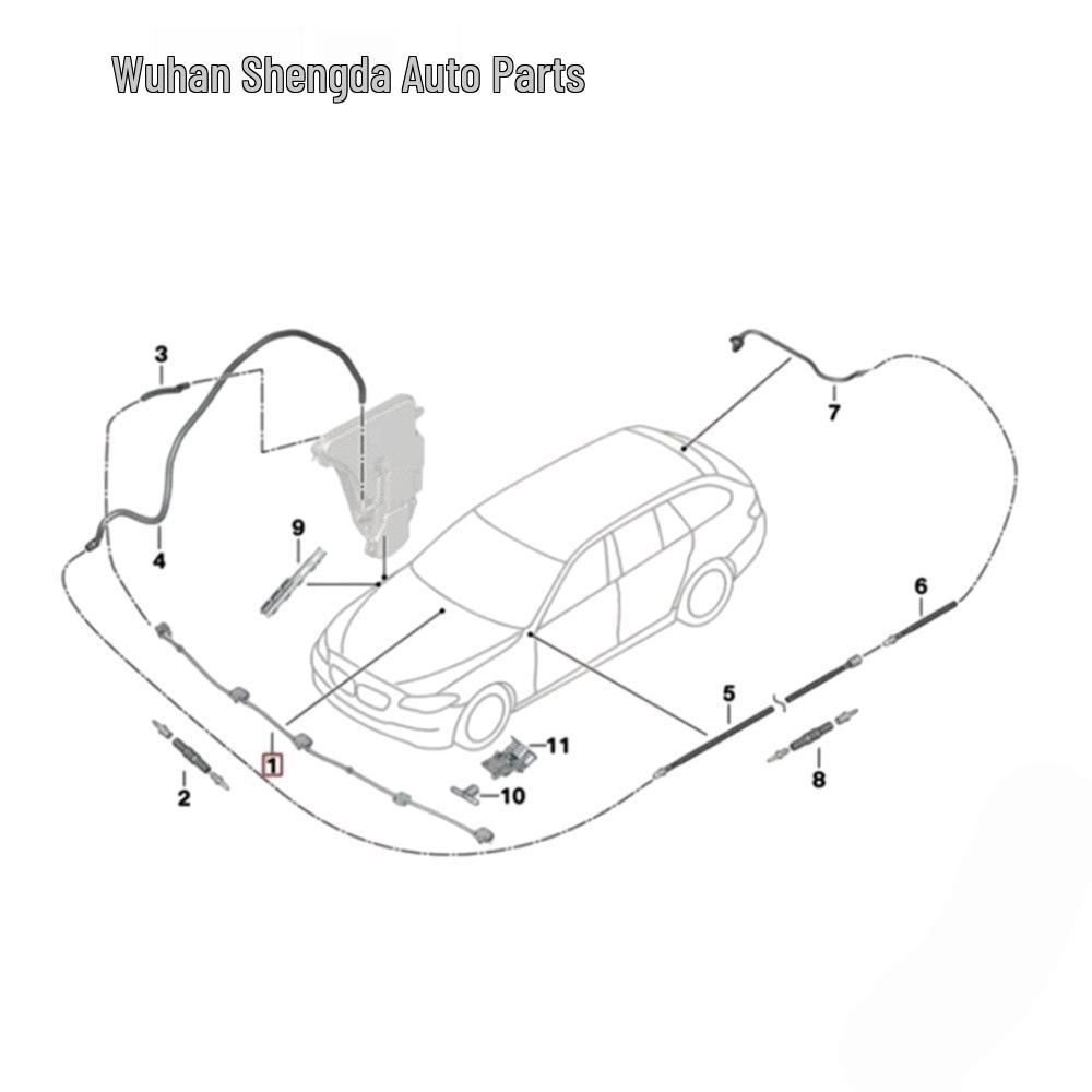 BMW X6 (E71 E72) X5 (Е70) Форсунка омывателя лобового стекла 2007-2015 Модель 61667275175