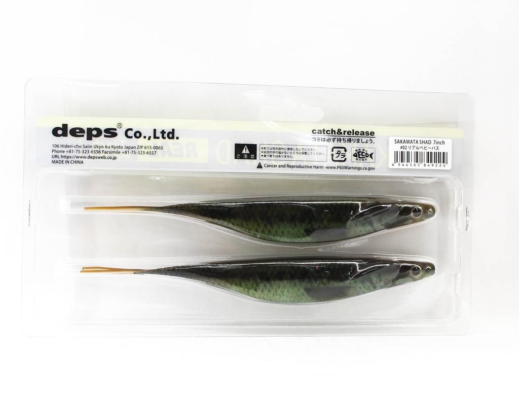 Deps Мягкая приманка Sakamata Shad Real 7 дюймов 02 (9224)