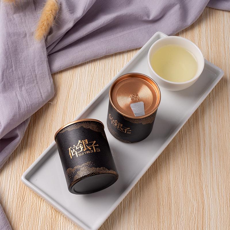 1 шт., однотонная мини-пустая консервная банка для чая, бытовая герметичная банка для зеленого и черного чая, портативная дорожная маленькая упаковочная коробка для чая, бумажная банка для хранения