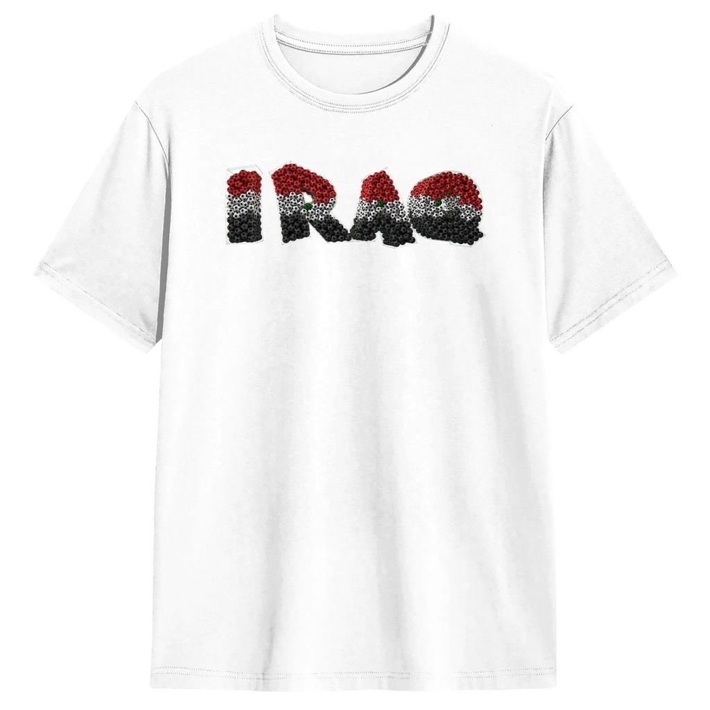 Iraq Flag Iraqi Soccer T Shirt Summer Cotton T Shirts For Unisexs Casual Tshirt ShortSleeved Vintage Tops