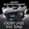 3D Шлем для мотоцикла Гарнитура со светодиодным наушником Bluetooth 5.3 Стерео Водонепроницаемая Для Android iOS Умный iPhone Гарнитура