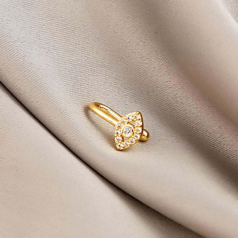 Украшения для тела с клипсами 1 шт., носовое кольцо в форме сердца и звезды, подарок, медная клипса для носа и ушей, поддельный пирсинг