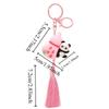 Милый кулон в виде панды, мультяшный брелок для ключей от машины, модный брелок в виде тыквы-горлянки с пандой, для пары
