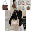 Stylish Pink Pu Tote Bag For Women Perfect For Casual Autumn Commute With Large Capacity