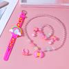 Fashionable Cute Casual Silly Rainbow Quartz Watch Versatile Candy Color System High Value Versatile Watch Jewelry Six Piece Set