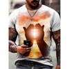 3D Printed Men's Fashionable Street T-shirt Casual Round Neck Quick Drying Short Sleeved Hip-hop Men's T-shirt