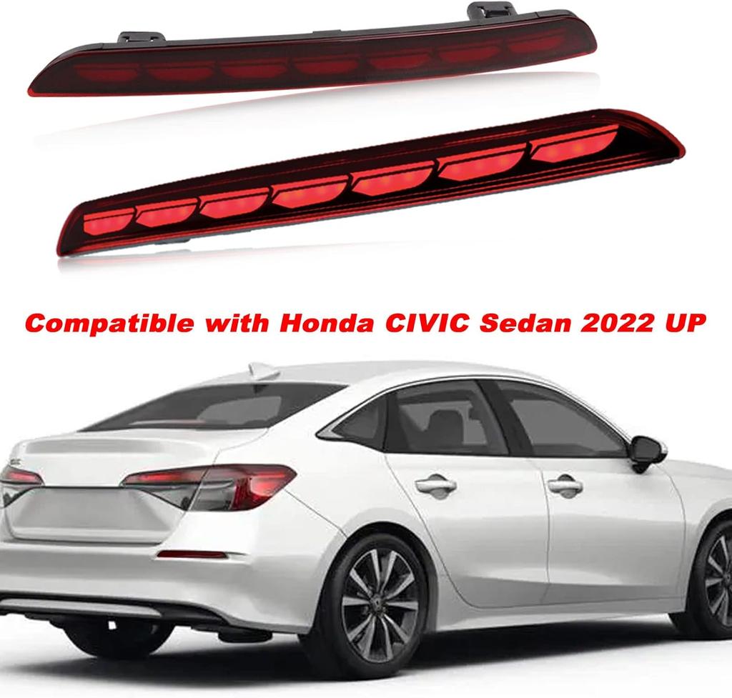 Светодиодный задний противотуманный фонарь для Honda Civic 2025-2025, Plug & Play Стоп-сигнал, Габаритный огонь, Указатель поворота